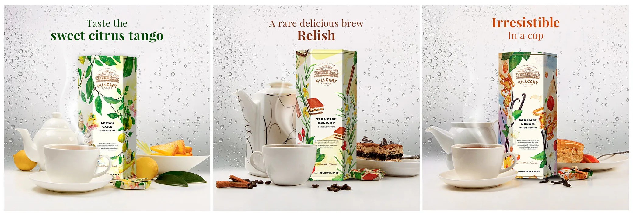 Tea blends flat lay — placeholder mockup image